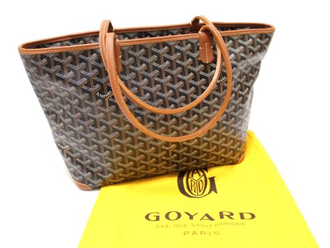 goyard black and brown tote|goyard black tote bag.